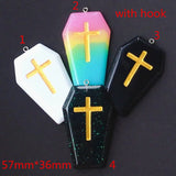 5pcs Coffin Planchette Charms Resin Cabochons DIY Accessory
