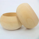5pcs Unfinished Wide Wooden Bangles Bracelet
