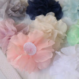 5pcs 6.5CM Chiffon Flowers DIY Accessories Wedding Fabric Flower Bouquet