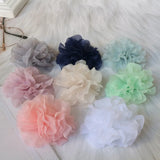 5pcs 6.5CM Chiffon Flowers DIY Accessories Wedding Fabric Flower Bouquet