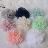 5pcs 6.5CM Chiffon Flowers DIY Accessories Wedding Fabric Flower Bouquet