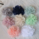 5pcs 6.5CM Chiffon Flowers DIY Accessories Wedding Fabric Flower Bouquet