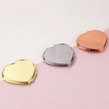 5pcs Heart Blank Compact Mirror Metal Cosmetic Mirror DIY Make-up Tools