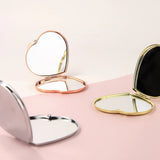 5pcs Heart Blank Compact Mirror Metal Cosmetic Mirror DIY Make-up Tools