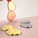 5pcs Heart Blank Compact Mirror Metal Cosmetic Mirror DIY Make-up Tools