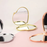 5pcs Heart Blank Compact Mirror Metal Cosmetic Mirror DIY Make-up Tools