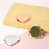 5pcs Heart Blank Compact Mirror Metal Cosmetic Mirror DIY Make-up Tools