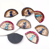 5pcs Peacock Brooch Base Acrylic Animal Party Christmas DIY Jewelry Making