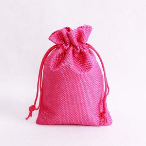 Small Jute Bracelet Jewelry Packaging Bag Linen Drawstring Gift Pouch