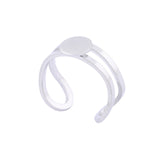5pcs Adjustable Stainless Steel Ring Base Blanks for DIY Finger Rings