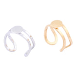 5pcs Adjustable Stainless Steel Ring Base Blanks for DIY Finger Rings