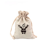 Christmas Santa Claus Gift Bag Drawstring Packaging Linen Bags