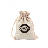 Christmas Santa Claus Gift Bag Drawstring Packaging Linen Bags