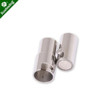 5pcs 8x18mm Stainless Steel Bracelet Clasp for Leather Cord End
