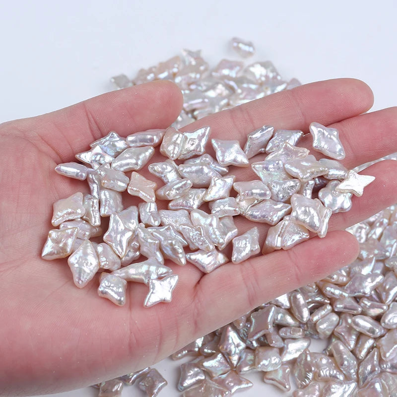 5pcs 9-11mm Natural Freshwater Star Shape Baroque Pearl Beads