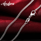 5pcs 925 Sterling Silver Necklace 2MM Sideways Silver Chain DIY With Chain Clavi