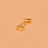 925 Silver Melon Seed Button Empty Tray Bead Jade Pendant DIY Jewelry Accessory