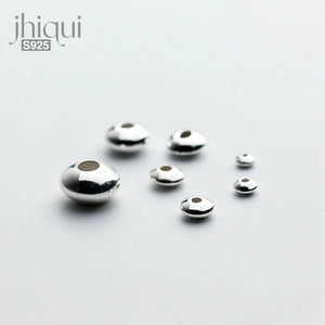 5pcs 925 Sterling Silver Spacer Beads DIY Bracelet Necklace Silver S925 Jewelry