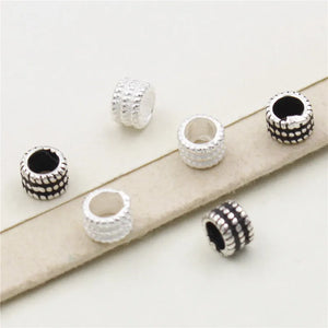 5pcs 925 Sterling Silver Spacer Beads for Bracelet Necklace DIY Jewelry Making