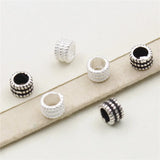 5pcs 925 Sterling Silver Spacer Beads for Bracelet Necklace DIY Jewelry Making