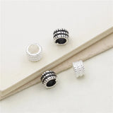 5pcs 925 Sterling Silver Spacer Beads for Bracelet Necklace DIY Jewelry Making