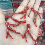 5pcs 48mm Pink Synthetic Coral Branch Pendant DIY Necklace Earring
