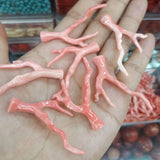 5pcs 48mm Pink Synthetic Coral Branch Pendant DIY Necklace Earring