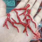 5pcs 48mm Pink Synthetic Coral Branch Pendant DIY Necklace Earring