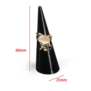 5pcs Acrylic Cone Finger Ring Storage Rack Mini Jewelry Display Case