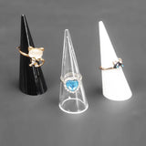 5pcs Acrylic Cone Finger Ring Storage Rack Mini Jewelry Display Case