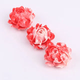 5pcs Acrylic Carved Flower Loose Beads for DIY Jewelry Making