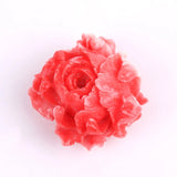 5pcs Acrylic Carved Flower Loose Beads for DIY Jewelry Making