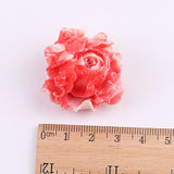 5pcs Acrylic Carved Flower Loose Beads for DIY Jewelry Making