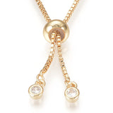 5pcs Adjustable Brass Slider Charm Bracelets for Women DIY Jewelry Making