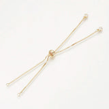 5pcs Adjustable Brass Slider Charm Bracelets for Women DIY Jewelry Making