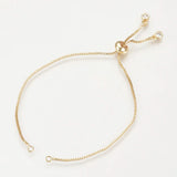 5pcs Adjustable Brass Slider Charm Bracelets for Women DIY Jewelry Making