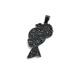 5pcs Afro Baby Girls Charms Pendant CZ Paved Jewelry Accessories