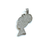 5pcs Afro Baby Girls Charms Pendant CZ Paved Jewelry Accessories