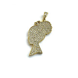 5pcs Afro Baby Girls Charms Pendant CZ Paved Jewelry Accessories