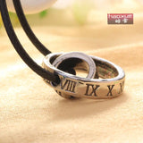 Roman Numerals Pendant Necklace Set Chain Statement Colar Choker
