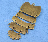 5pcs Antique Bronze Large Owl Charms Pendant 93x45mm