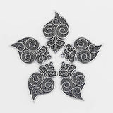 5pcs Antique Silver Heart Metal Charms Pendant DIY Earring Necklace Bracelet