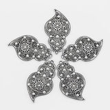 5pcs Antique Silver Heart Metal Charms Pendant DIY Earring Necklace Bracelet
