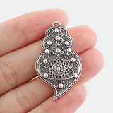 5pcs Antique Silver Heart Metal Charms Pendant DIY Earring Necklace Bracelet