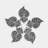 5pcs Antique Silver Heart Metal Charms Pendant DIY Earring Necklace Bracelet