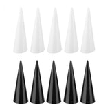 5pcs Acrylic Finger Cone Ring Holder Showcase Stand Jewelry Organizer Rack