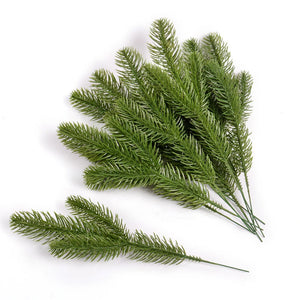 5pcs Artificial Green Pine Branches Christmas Decor DIY Wreath Handcraft