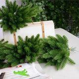 5pcs Artificial Green Pine Branches Christmas Decor DIY Wreath Handcraft