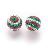 5pcs Austrian Crystal Beads Pave Ball Beads For DIY Christmas Jewelry Making