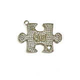 5pcs Autism Awareness Charms 31x21mm Pendants For Jewelry Making